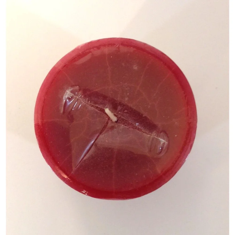 Vtg Claire Burke Pillar Candle Magical Red Scented Fragranced - 3 x 3 - 40 Hours